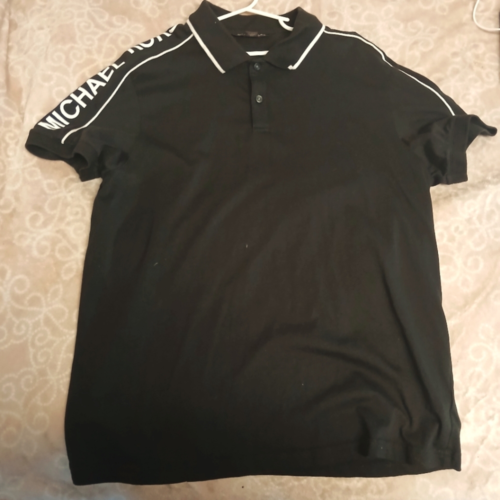 Michael kors mens black & white button up